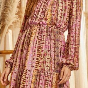 Savanna Jane Multicolor Long Sleeve Dress